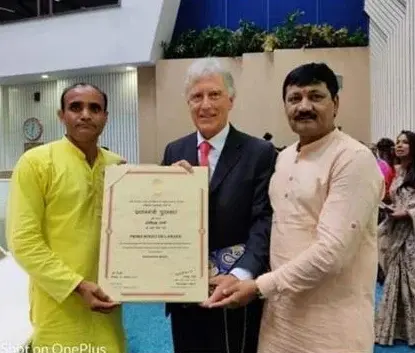 Receiving an award